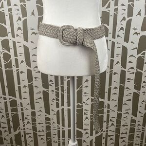 Liz Claiborne Wide Braided Fabric Belt 3 - Tan